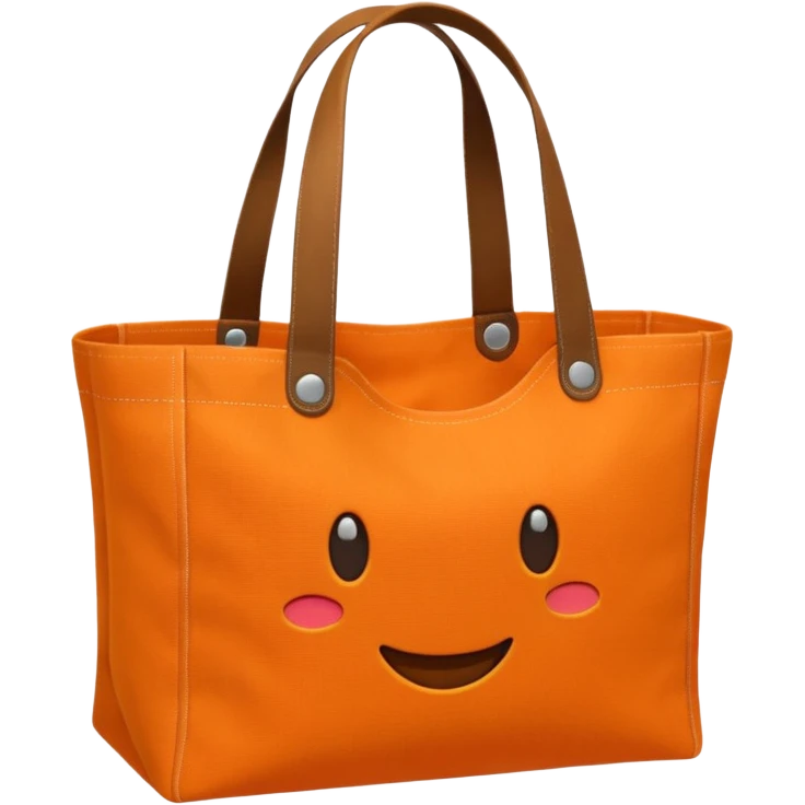 Reusable orange Tote Bag emoji