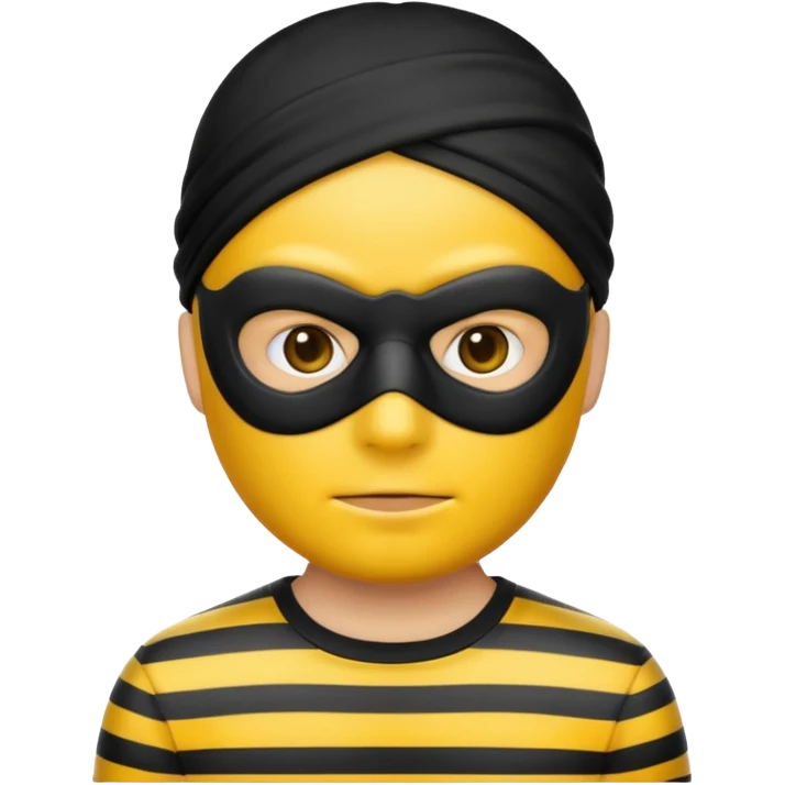 Make a robber emoji with yellow skin emoji