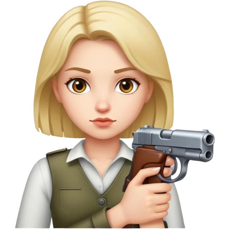 girl with gun emoji
