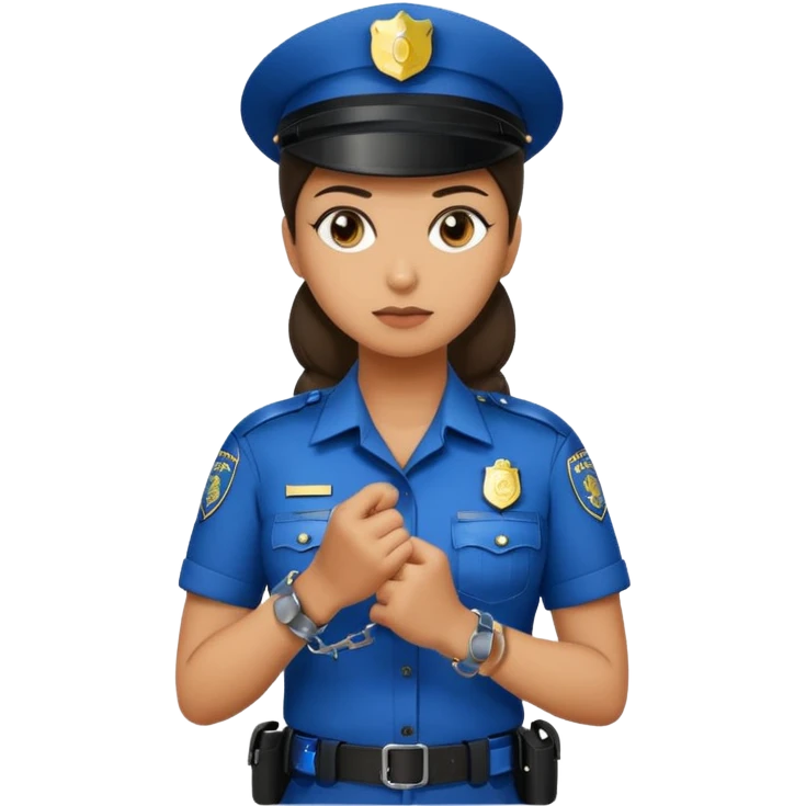 police woman with hand cuffs emoji