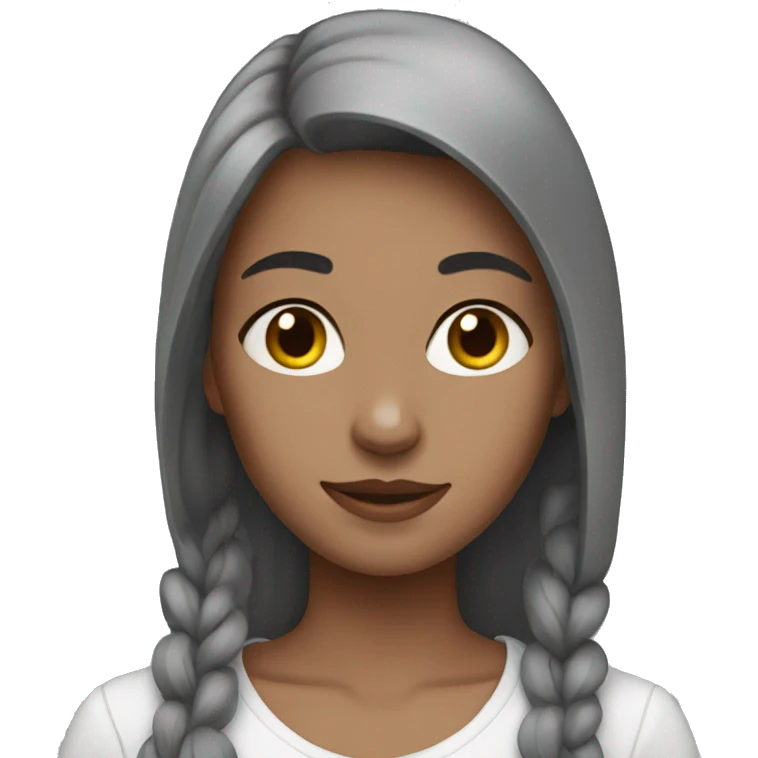 girl with gray cat emoji