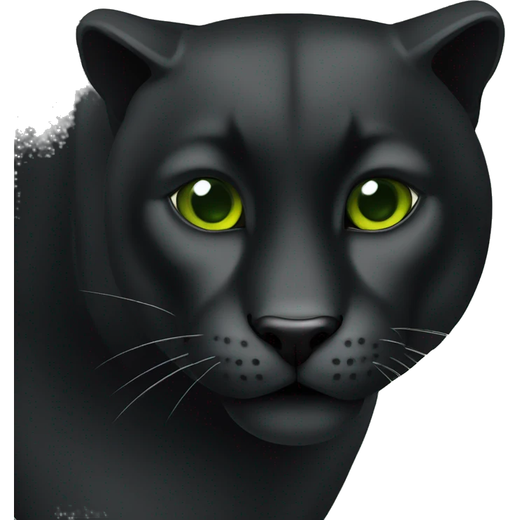 Animal pantera negra con ojos verdes caminando emoji