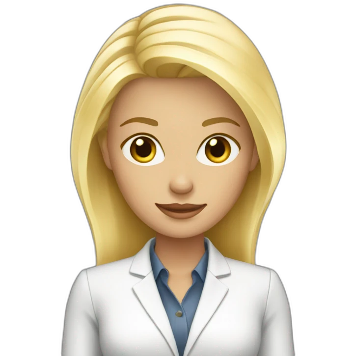 blonde en mode business emoji