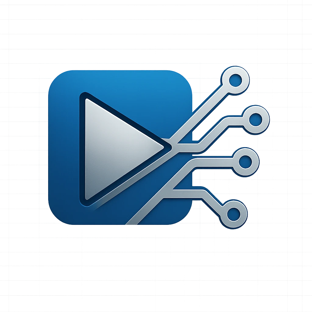 ADI Snao One abstract tech symbol, geometric shapes, blue and silver color scheme, no text emoji