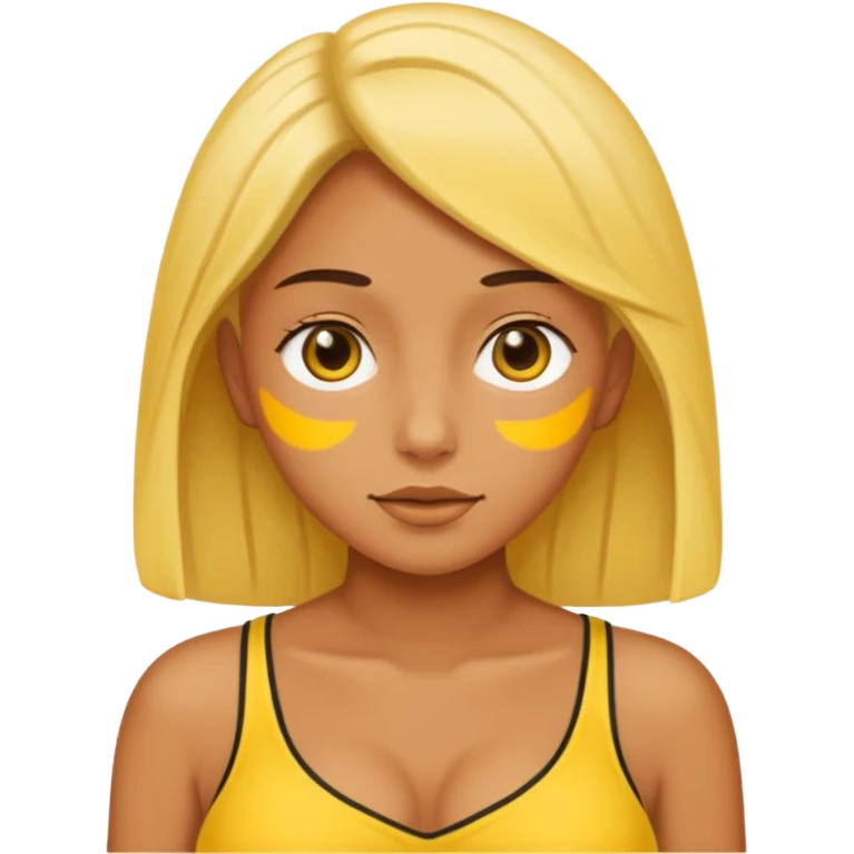 This emoji, 🤤 but with yellow boobs underneath emoji