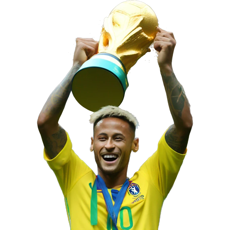 neymar lifting the world cup trophy  emoji