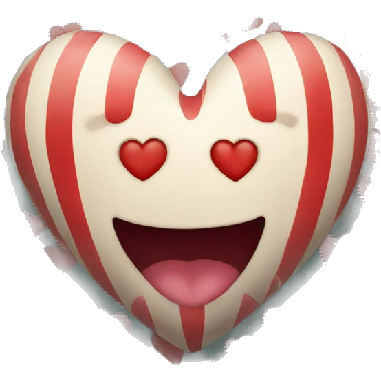 Heart with circus pattern emoji