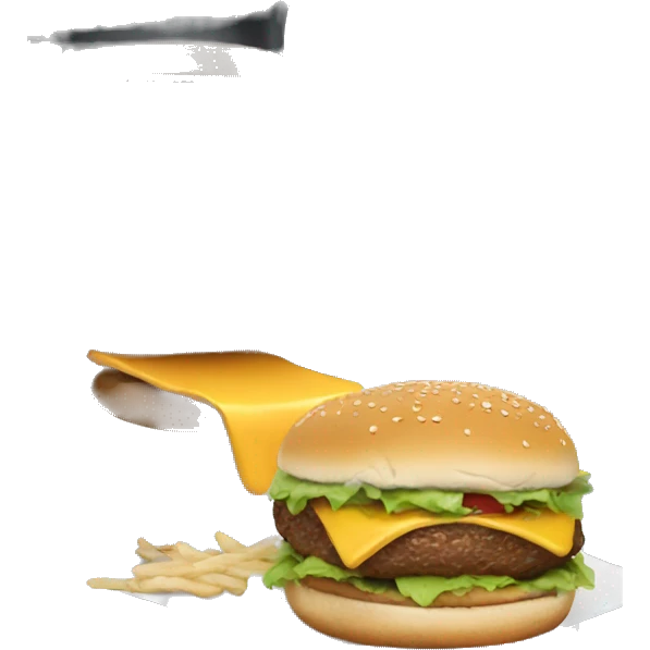 snowman eating burger emoji