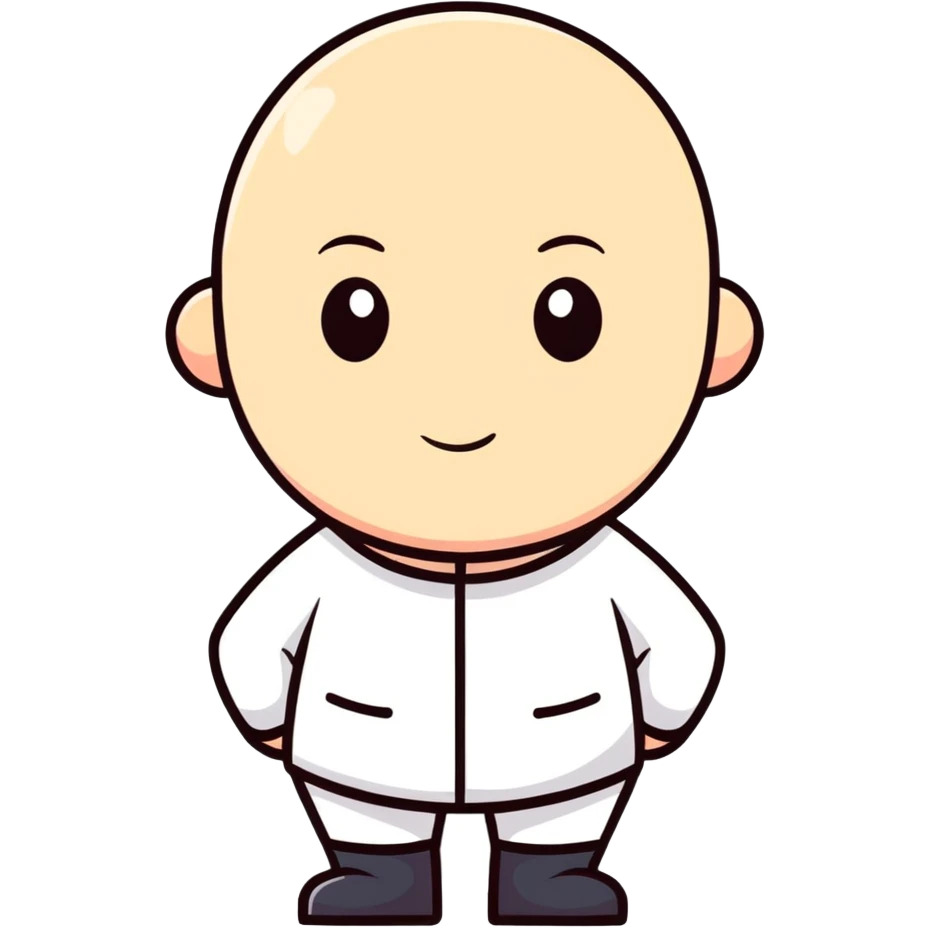 bald figure in solitude emoji