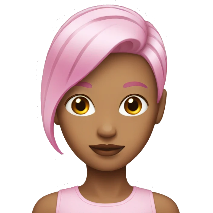 Girl With Pink Side Shaved Hairstyle emoji
