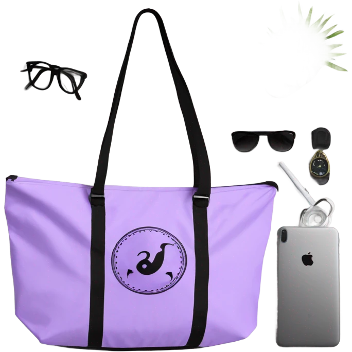 Lavender Pisces gym bag emoji