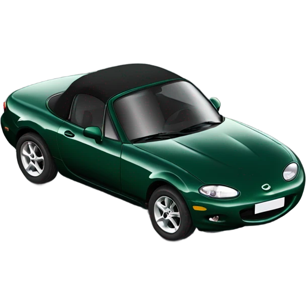 British racing green Mazda Miata hard top   emoji