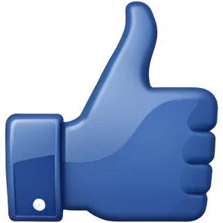 A Facebook thumbs up like icon emoji