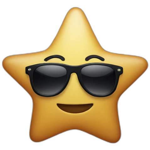 Jeffery Star with sunglasses  emoji