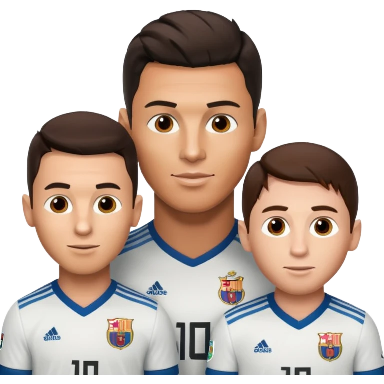 Cristiano ronaldo whit messi emoji