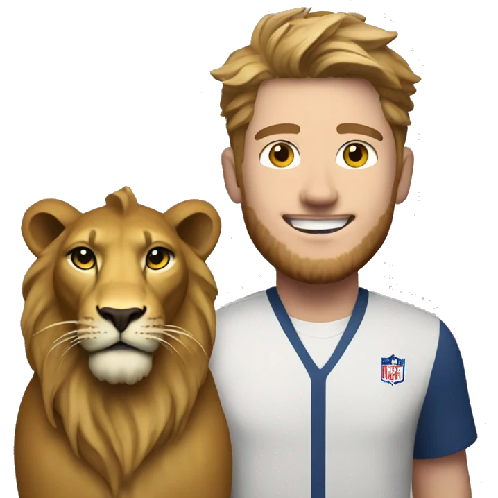 Josh Allen with a lion emoji