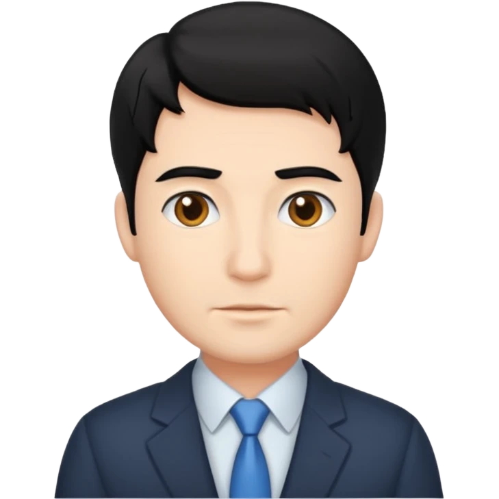 consulting man with black hair emoji
