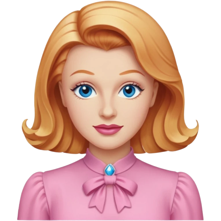 Ginger Rogers with blue eye, pink outfit emoji