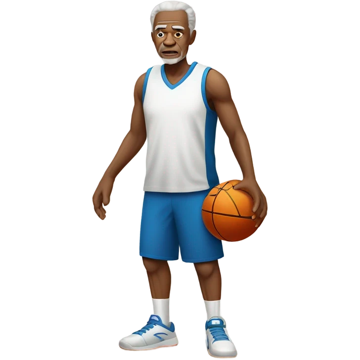 Old man playing basketball emoji