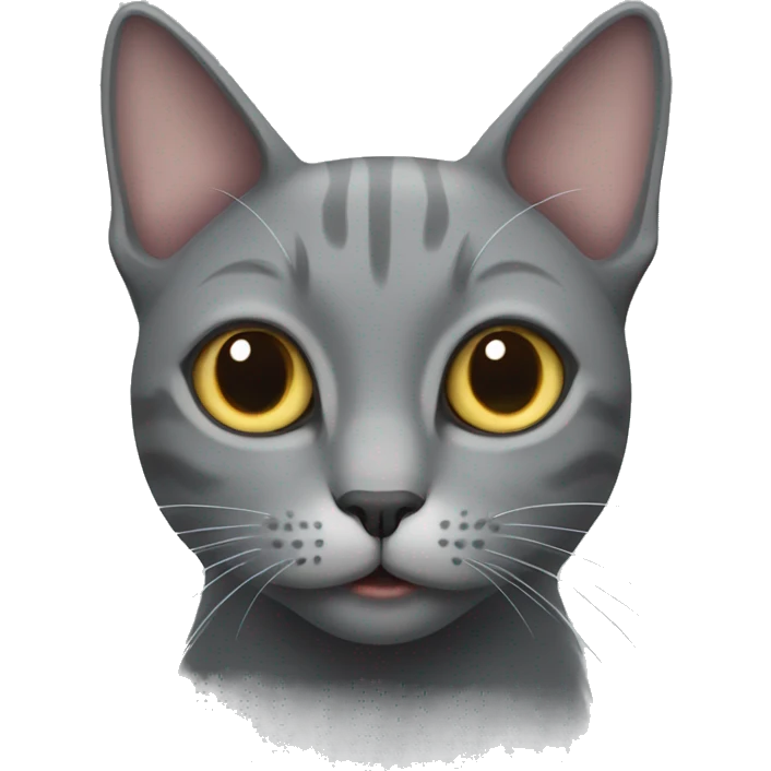 A grey cat  emoji