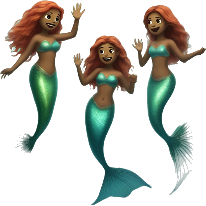 merpeople: Underwater-dwelling beings with the upper body of a human and the lower body of a fish, known for their beautiful singing voices and protective nature. emoji