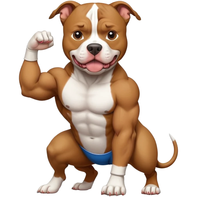 Pit bull Flex emoji