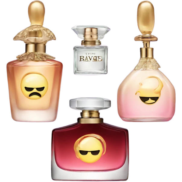 three expensive parfume bottles emoji