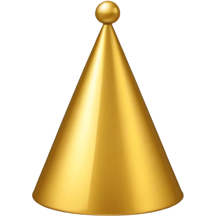 Gorrito de fiesta dorado  emoji