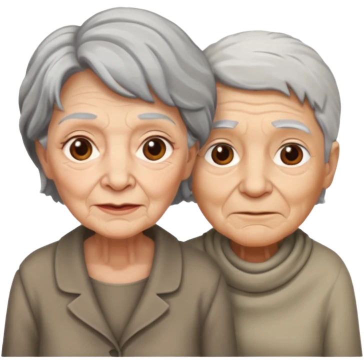 lo mismo que estas haciendo solo coloca alado de la abuela un hombre joven  emoji