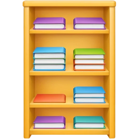 emoji of open magazine, inside there are illustrated empty shelfs emoji