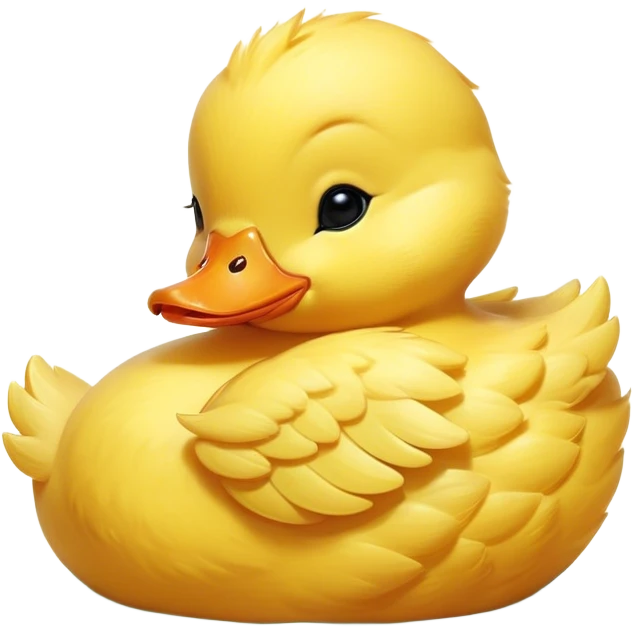 Meme-Worthy Cute Sleeping Yellow Baby Duck Portrait Emoji, Head resting peacefully with a contented smile, showcasing a delightfully tiny build and a luxuriously soft bright yellow downy coat, eyes shut in a serene, restful nap, Simplified yet hilariously adorable features, highly detailed, glowing with a soft, drowsy light, high shine, relaxed and utterly lovable, stylized with an air of playful laziness, bright and heartwarming, soft glowing outline, capturing the essence of a comically sleepy duckling, so meme-worthy it feels like it could instantly become the next viral sensation of adorable slumber! emoji