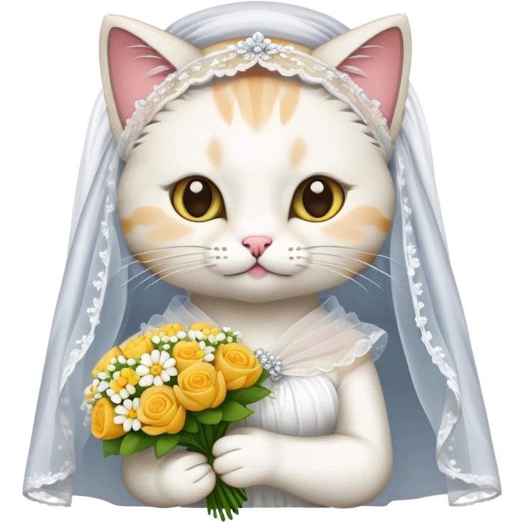 cat bride emoji
