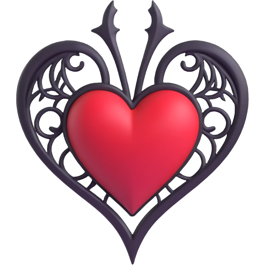 3d gothic heart  effect
 emoji