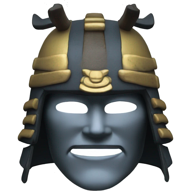 A very beautiful and empty samurai helmet with a horizontal gradient between the colors of which here are the codes: #48015D and #EA0045 emoji