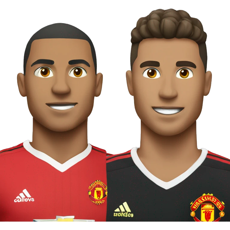 a red manchester united jersey with number 7 and ronaldo on the back emoji