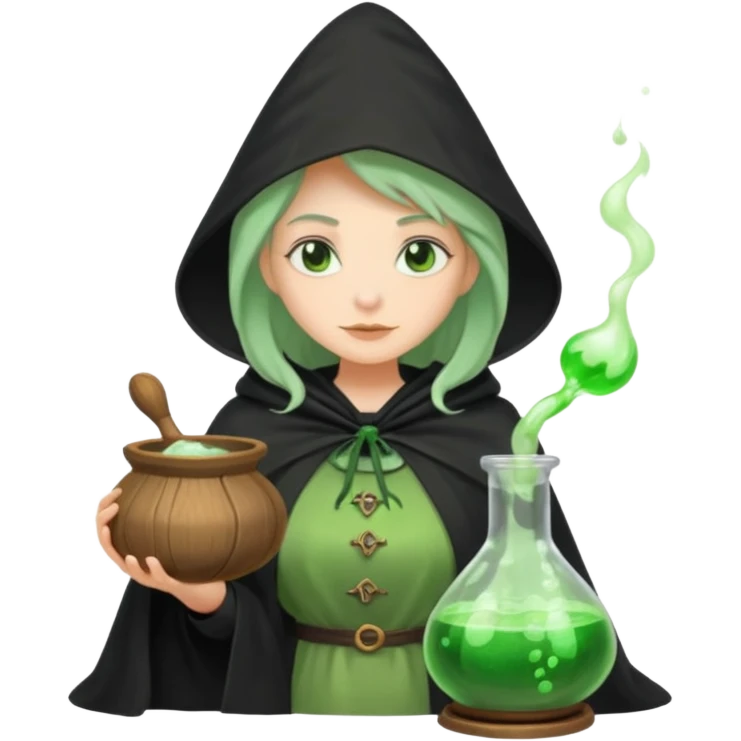 green witch cooking potion emoji