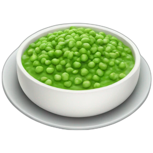 Pea mash on plate emoji