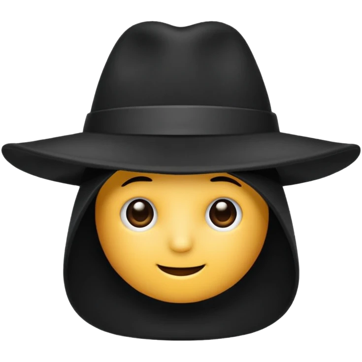 Siyah bir şapka emoji