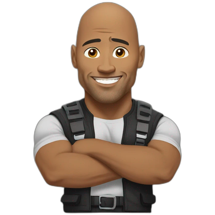 the rock as a rock emoji