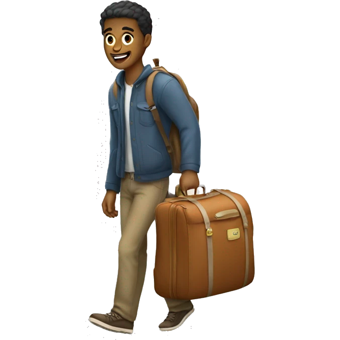 A guy in a bagage  emoji