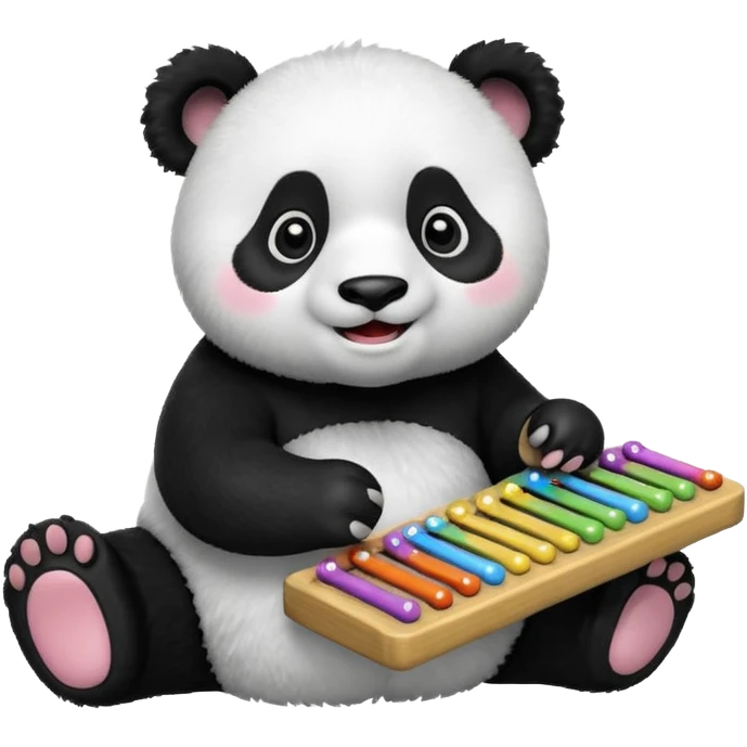 Panda playing a Glockenspiel  emoji