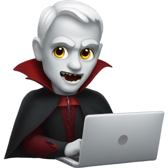 vampire with a laptop emoji
