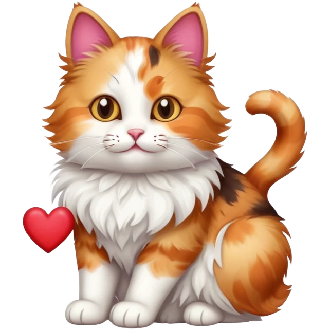 Cat with hearts emoji