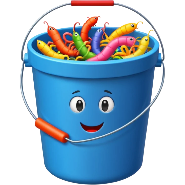 fake bait bucket fishing emoji