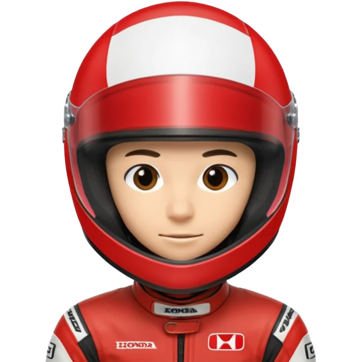 honda motorcycle racer with full face helmet emoji