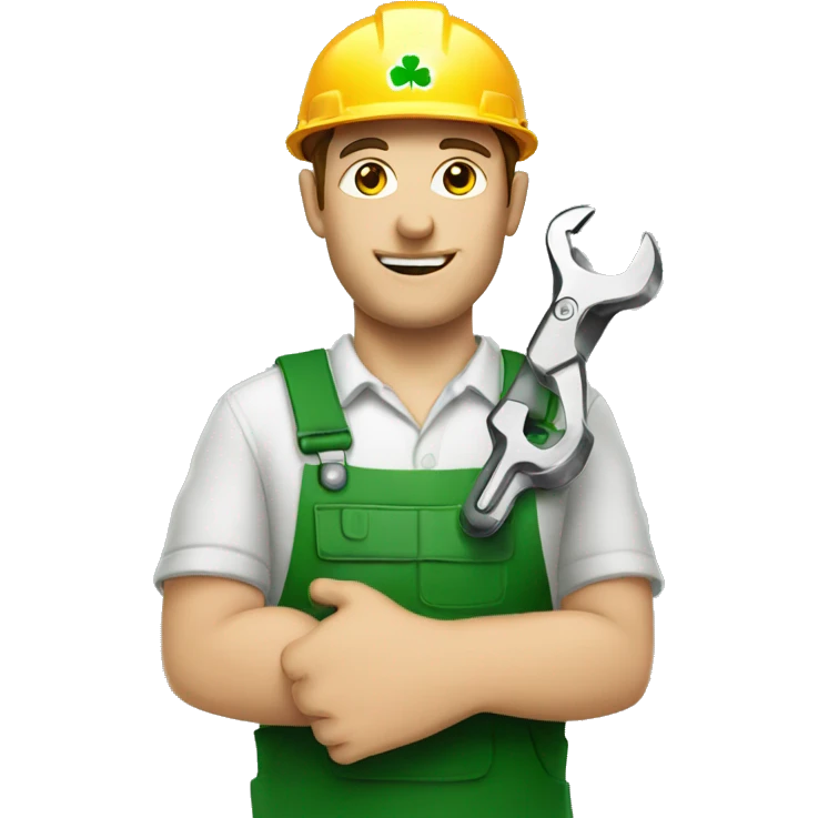  Irish worker with a wrench in his hands emoji