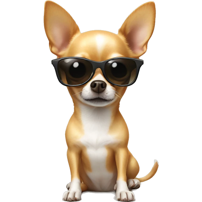 chihuahua with sunglasses emoji
