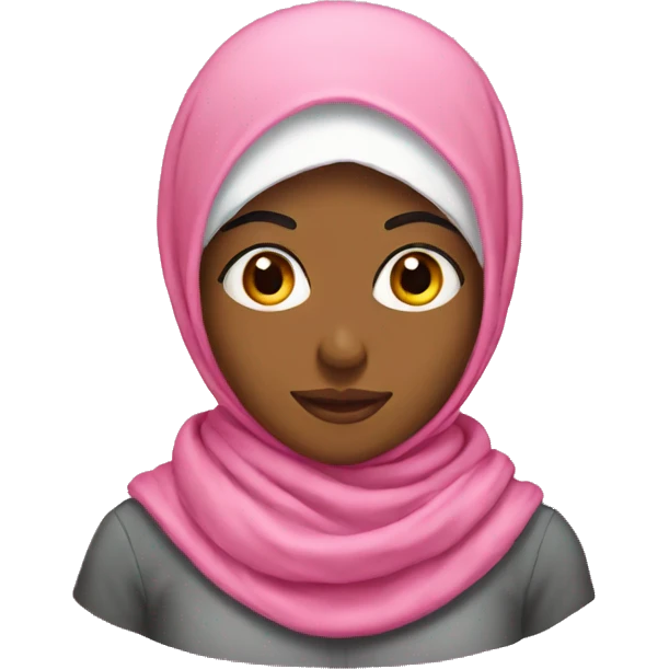 Pink Winter Scarf with Hijab  emoji