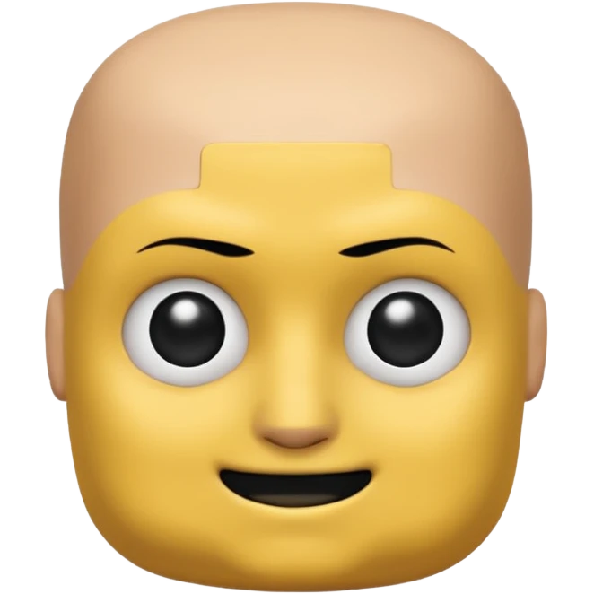 An Roblox Noob Face With An Normal expresion (Just An Bald Yellow Square With Eyes And Mouth) (An Litelar Yellow Square) emoji