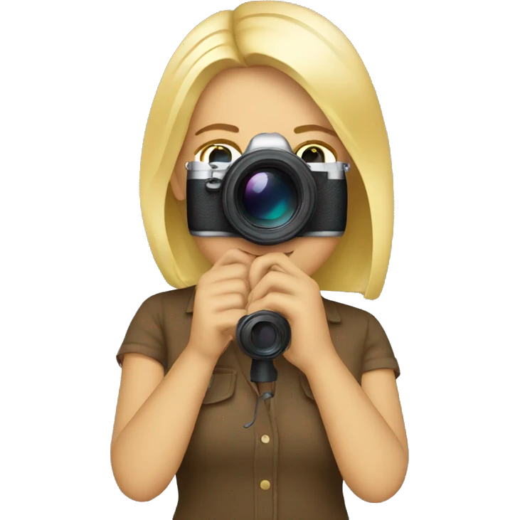 blonde female photographer emoji